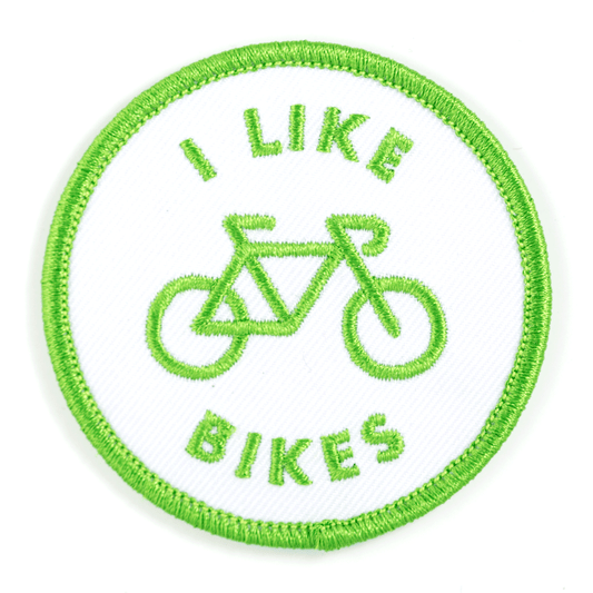 "I Like Bikes" Embroidered Iron - On Patch - Wander Together Outfitters