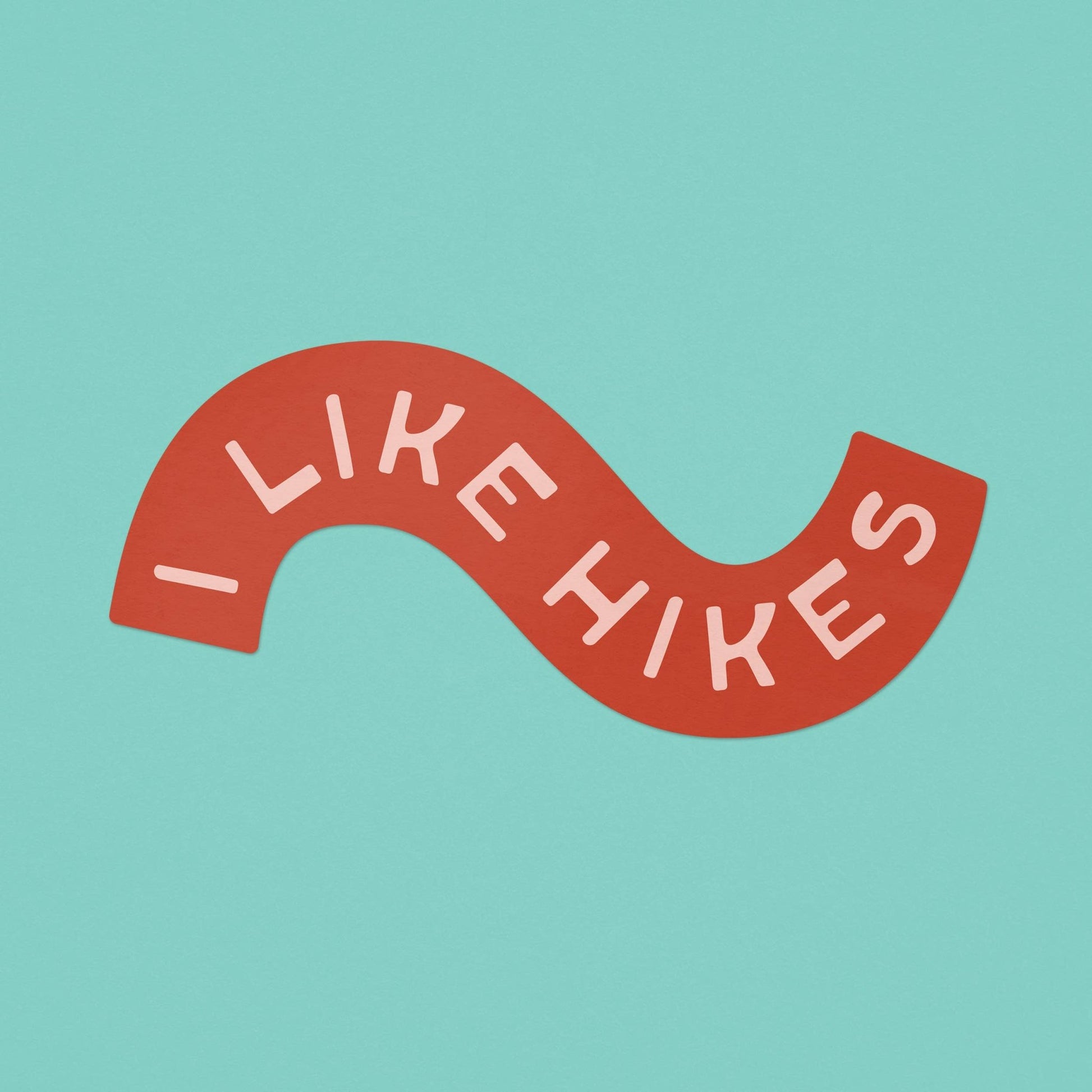 "I Like Hikes" Large Squiggle Vinyl Sticker - Wander Together Outfitters