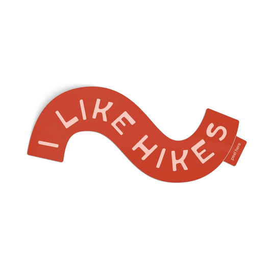 "I Like Hikes" Large Squiggle Vinyl Sticker - Wander Together Outfitters