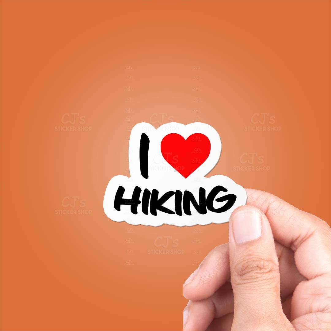 “I Love Hiking” Sticker Vinyl Sticker - Wander Together Outfitters