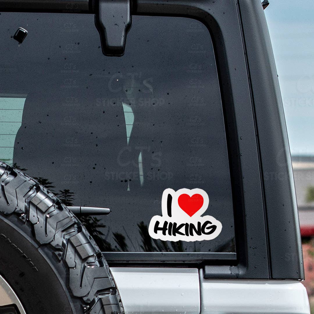 “I Love Hiking” Sticker Vinyl Sticker - Wander Together Outfitters