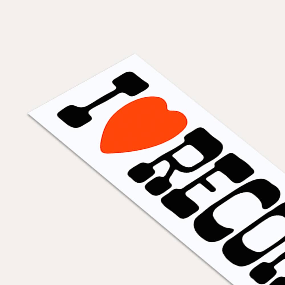 "I Love Records" Bumper Sticker - Wander Together Outfitters