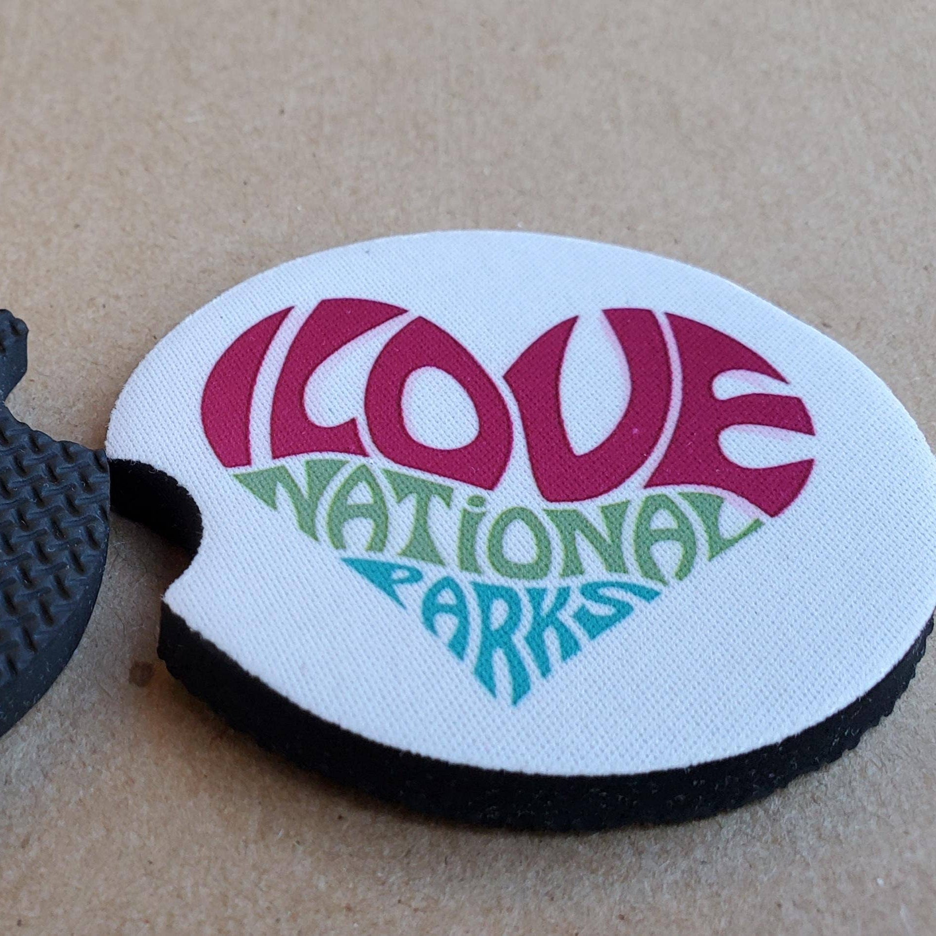"I love the National Parks" Neoprene Car Coaster Set - Wander Together Outfitters