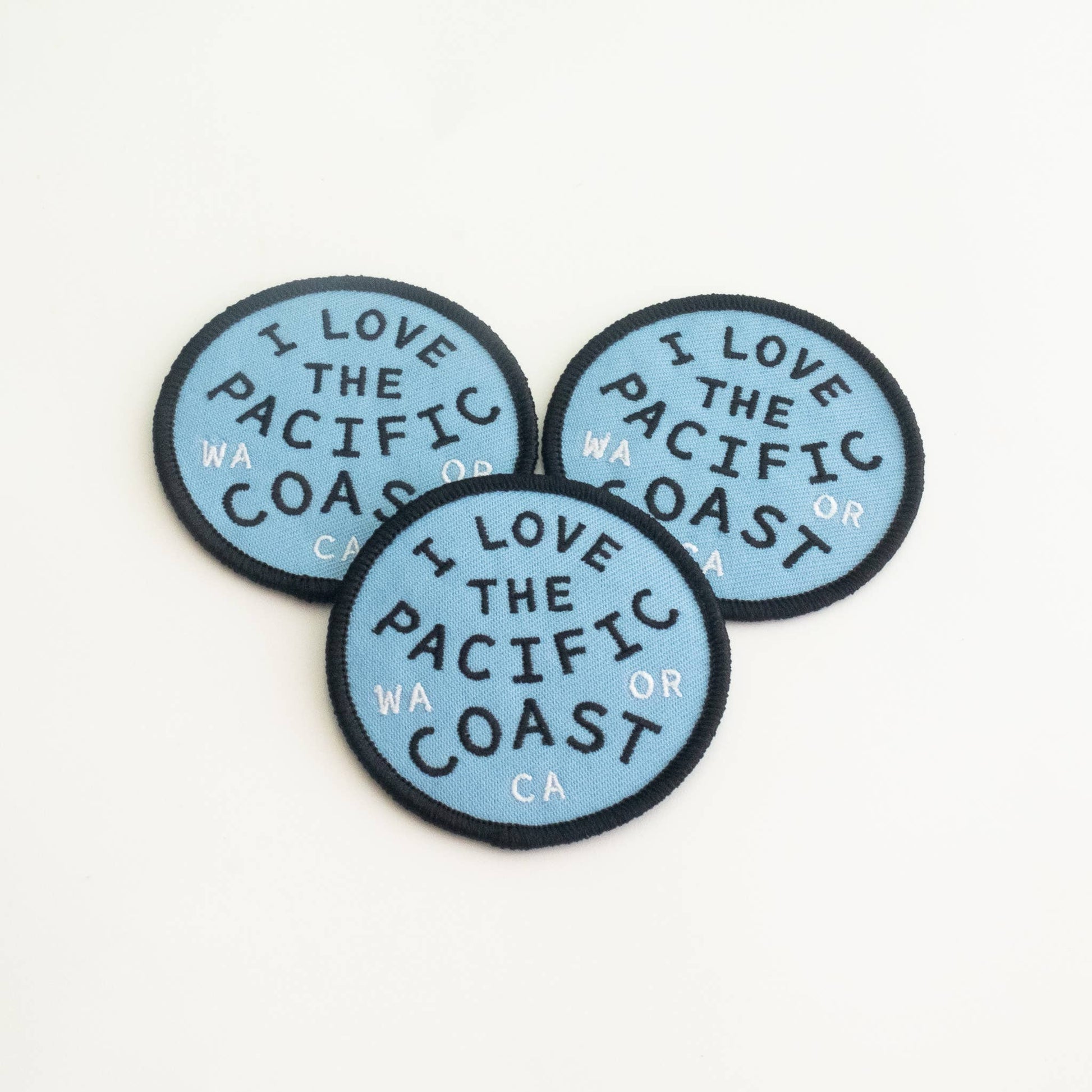 “I Love The Pacific Coast”Embroidered Iron - on Patch - Wander Together Outfitters