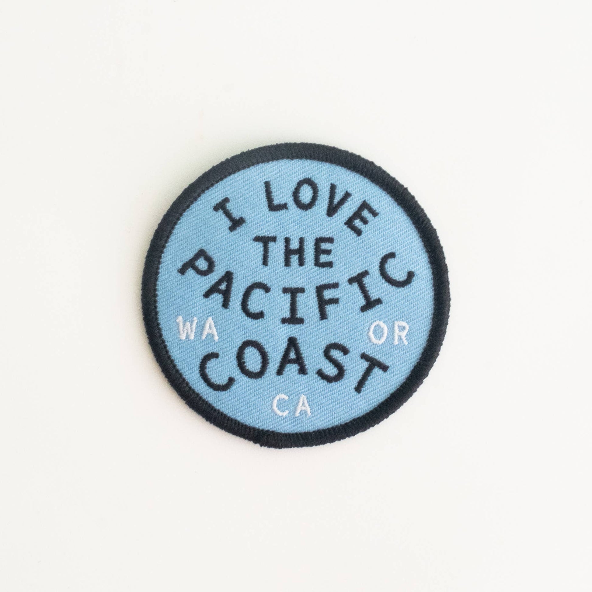 “I Love The Pacific Coast”Embroidered Iron - on Patch - Wander Together Outfitters