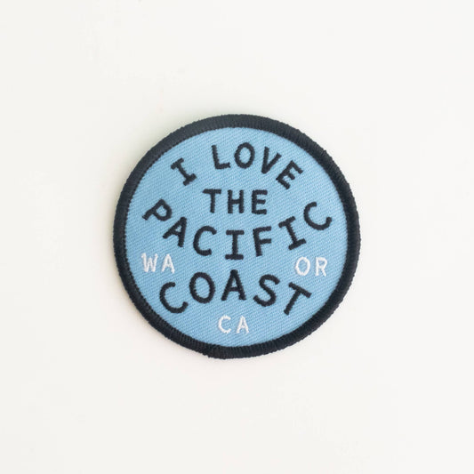 “I Love The Pacific Coast”Embroidered Iron - on Patch - Wander Together Outfitters