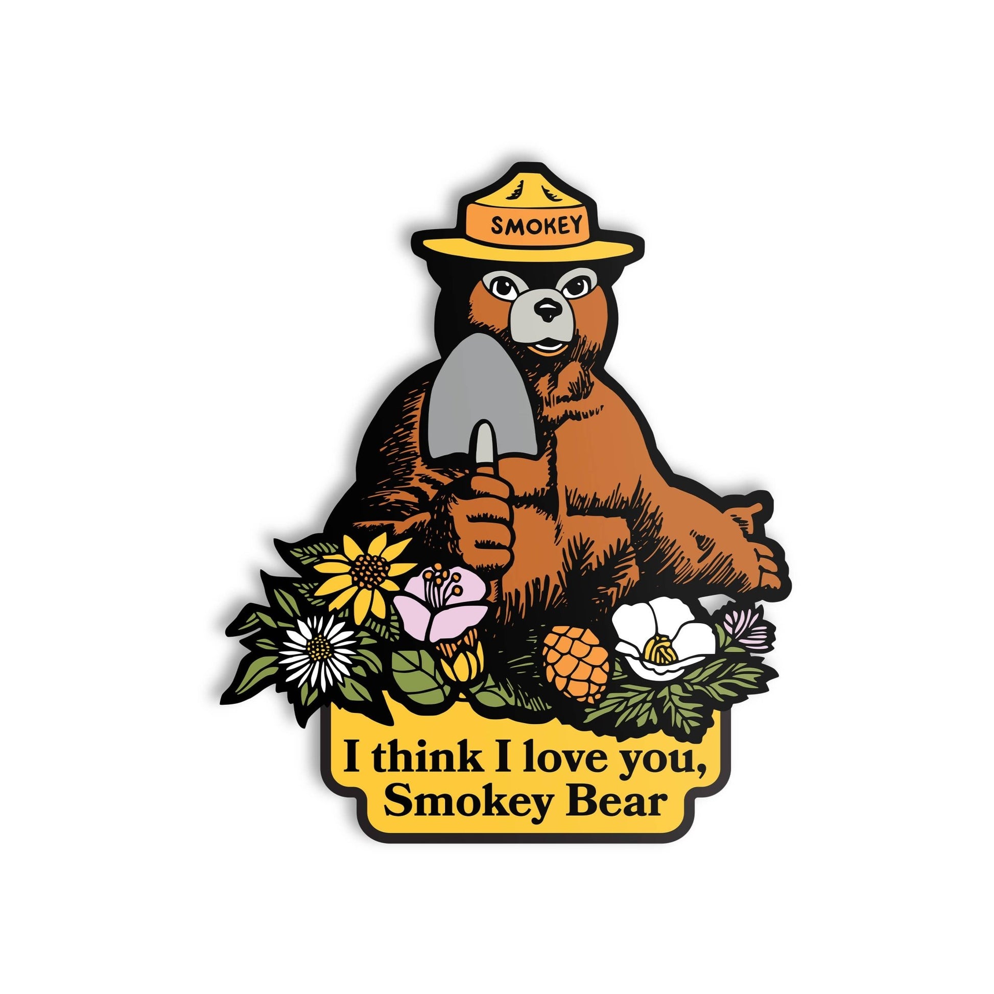 "I Think I Love You Smokey Bear" Sticker - Wander Together Outfitters