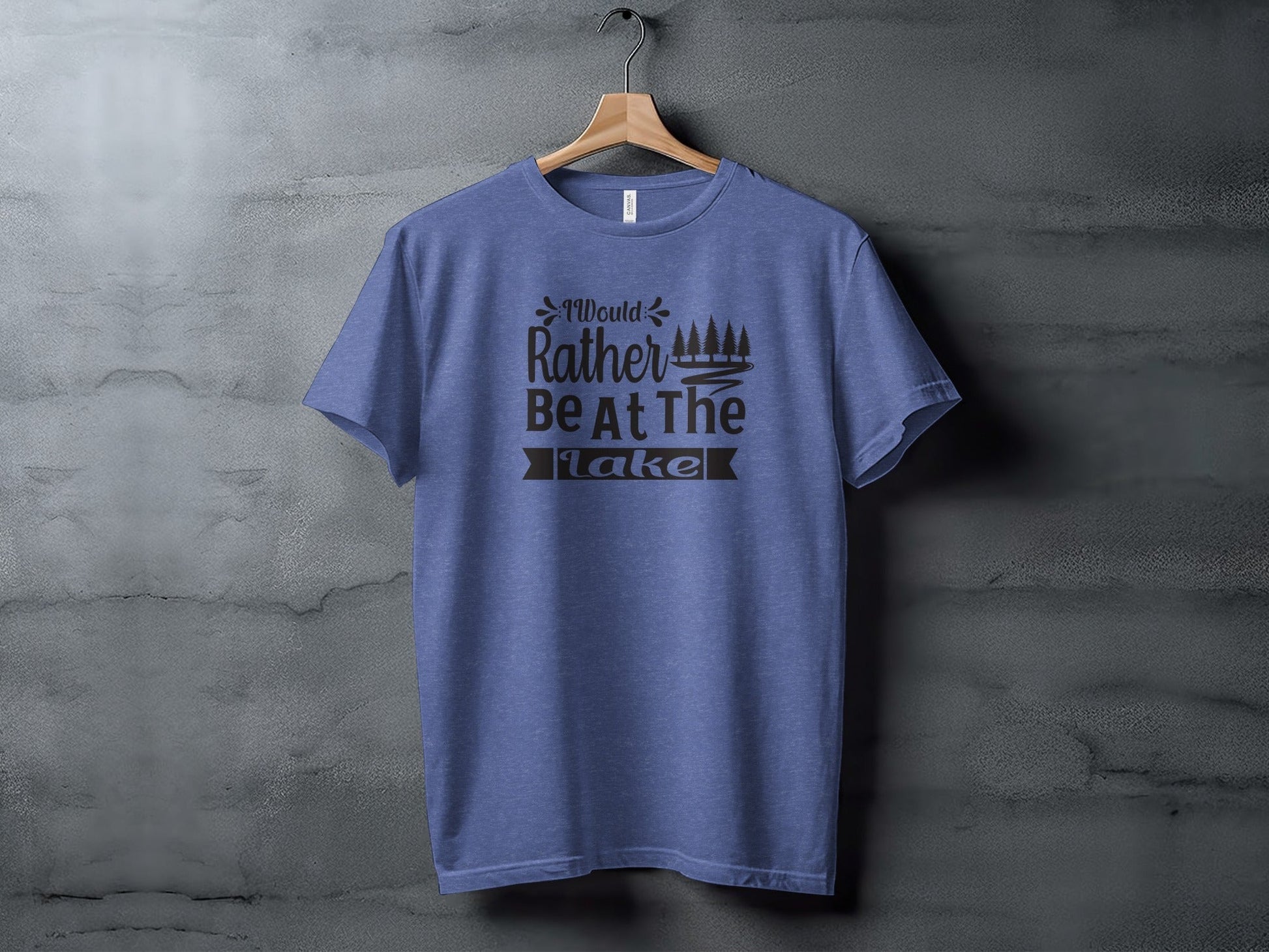 “I Would Rather Be At The Lake” With Trees Unisex T-Shirt - Wander Together Outfitters