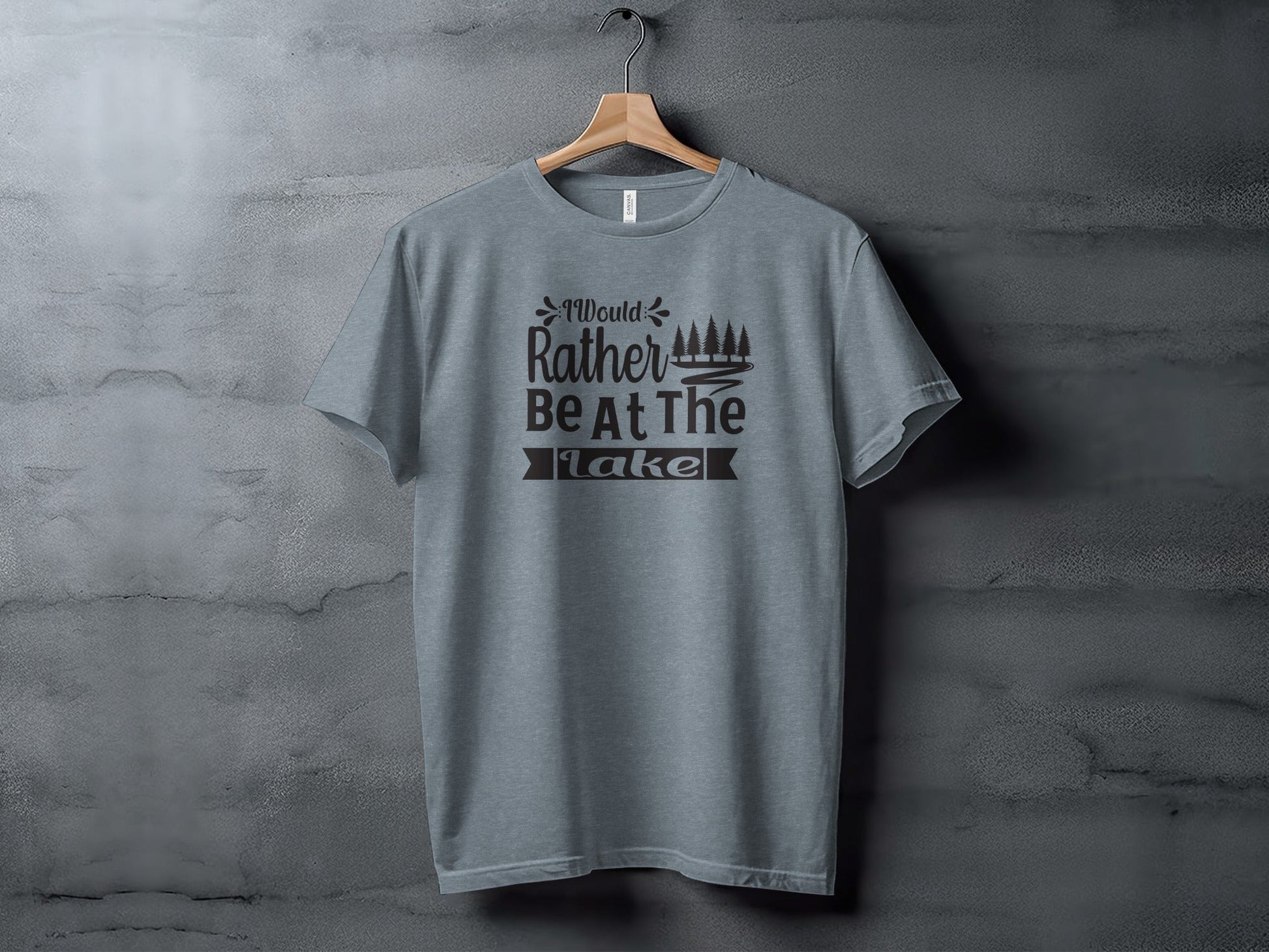 “I Would Rather Be At The Lake” With Trees Unisex T-Shirt - Wander Together Outfitters