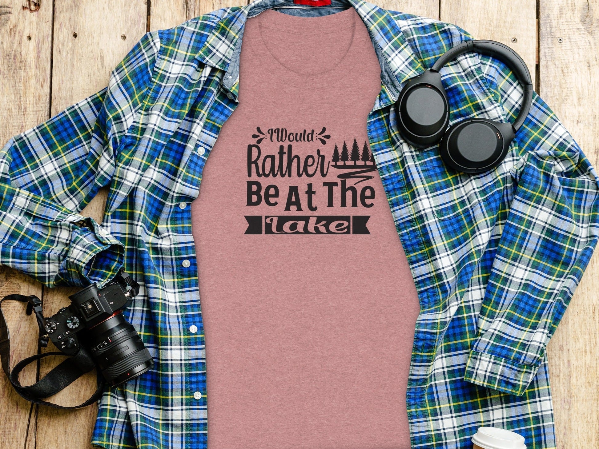 “I Would Rather Be At The Lake” With Trees Unisex T-Shirt - Wander Together Outfitters