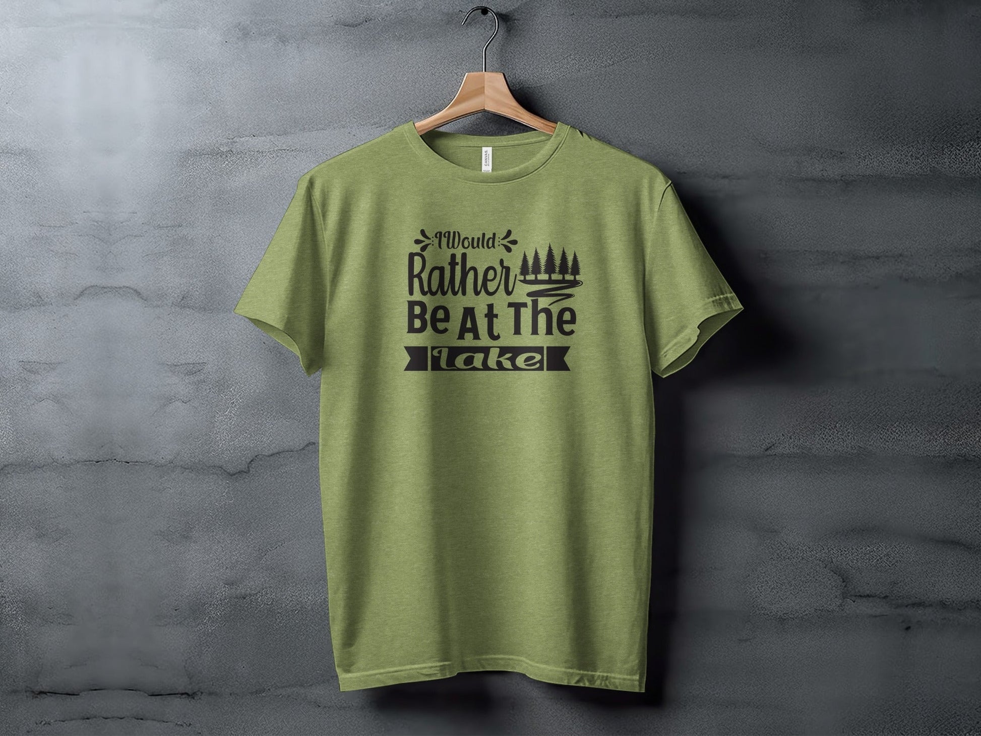 “I Would Rather Be At The Lake” With Trees Unisex T-Shirt - Wander Together Outfitters