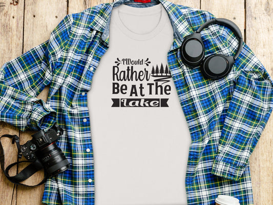 “I Would Rather Be At The Lake” With Trees Unisex T-Shirt - Wander Together Outfitters