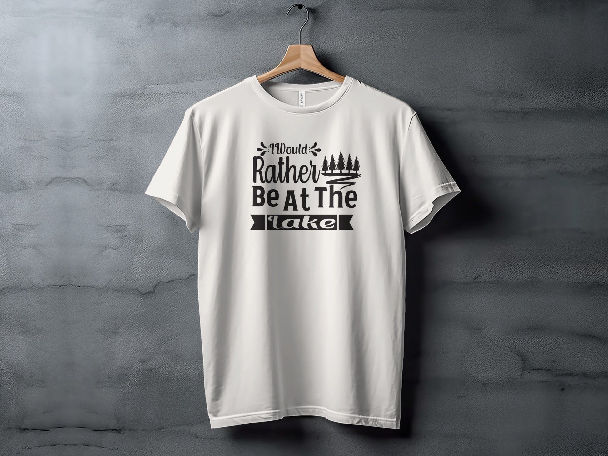 “I Would Rather Be At The Lake” With Trees Unisex T-Shirt - Wander Together Outfitters