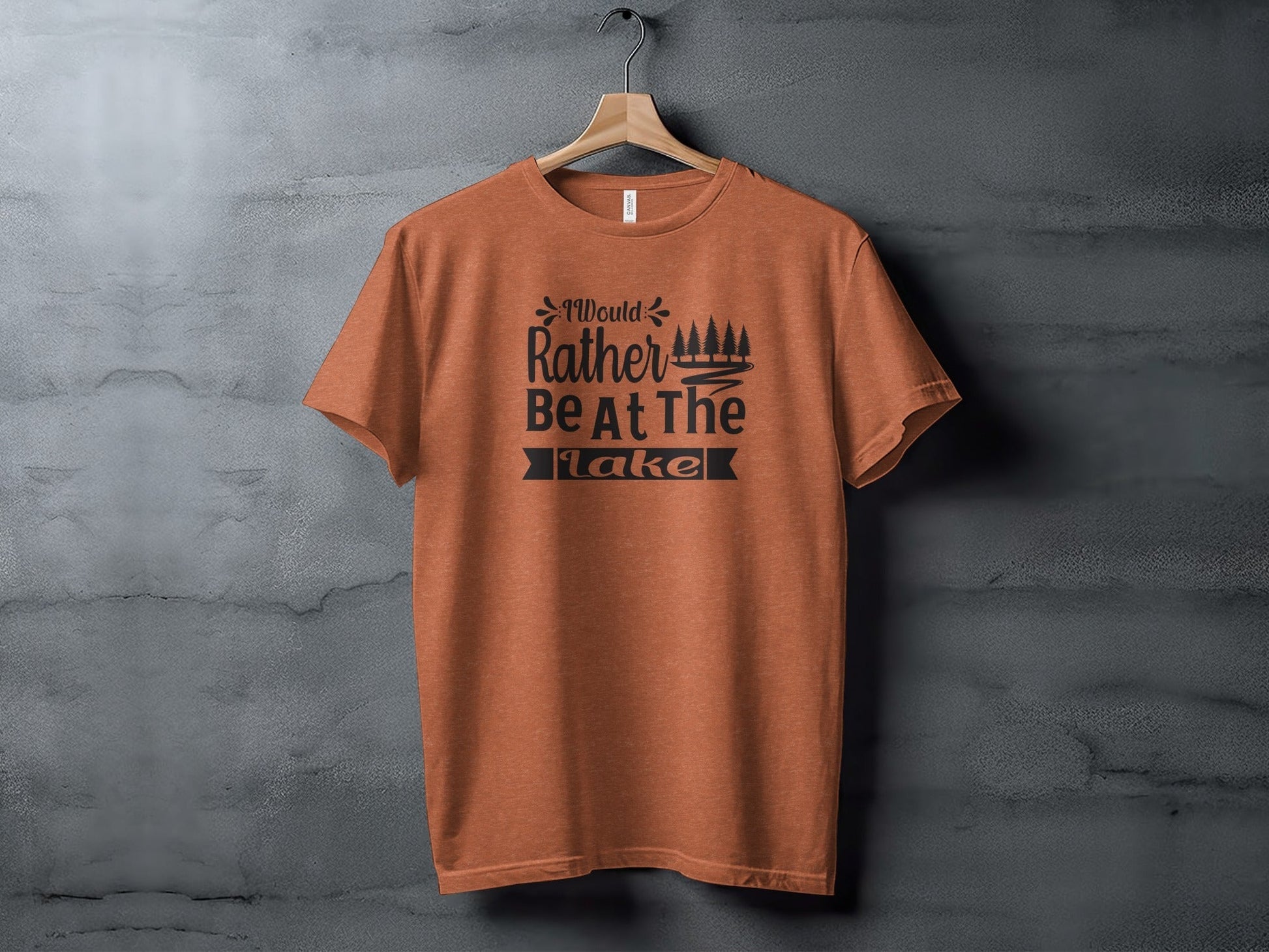 “I Would Rather Be At The Lake” With Trees Unisex T-Shirt - Wander Together Outfitters