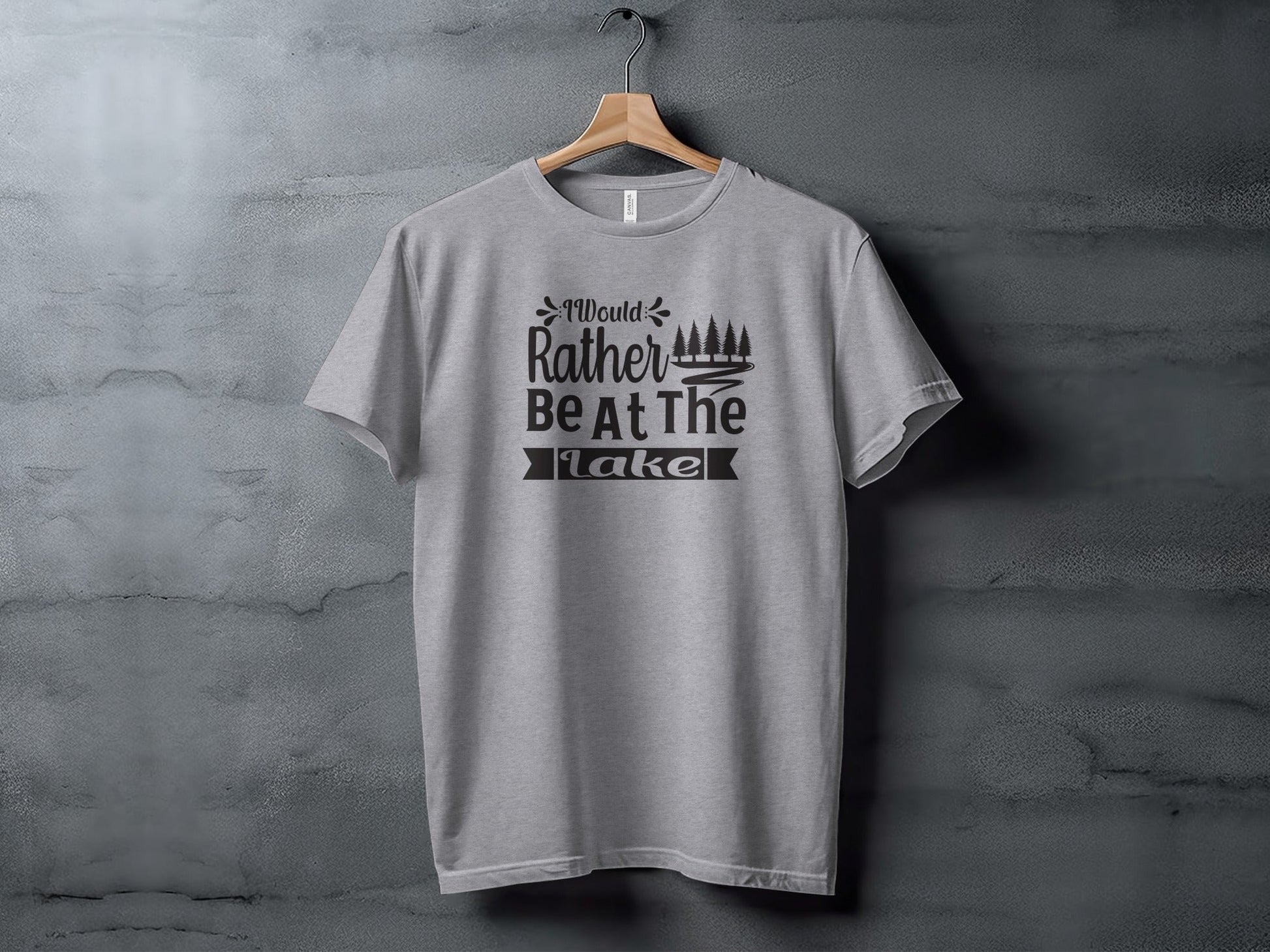 “I Would Rather Be At The Lake” With Trees Unisex T-Shirt - Wander Together Outfitters
