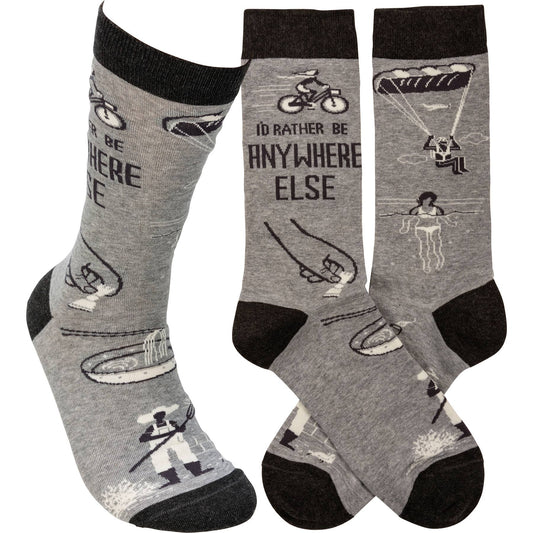 “I'd Rather Be Anywhere Else” Unisex Socks - Wander Together Outfitters