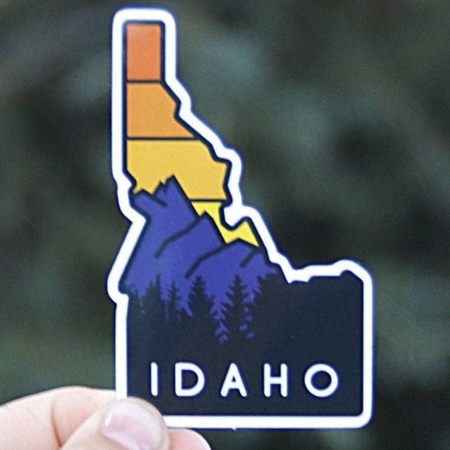 Idaho Waterproof Vinyl Sticker with Sawtooth Mountains - Wander Together Outfitters