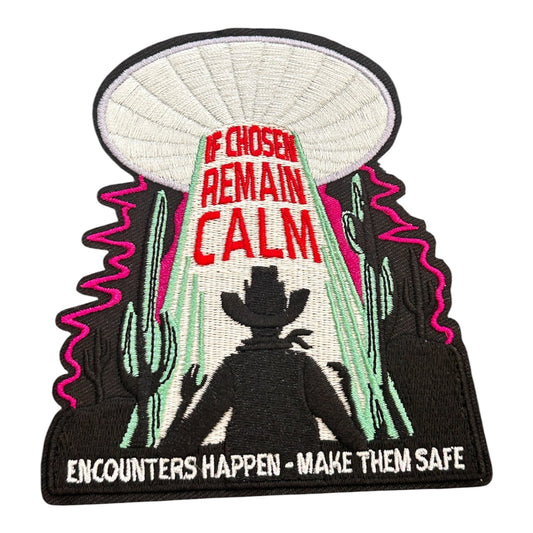 If Chosen Remain Calm UFO Iron On Patch - Wander Together Outfitters