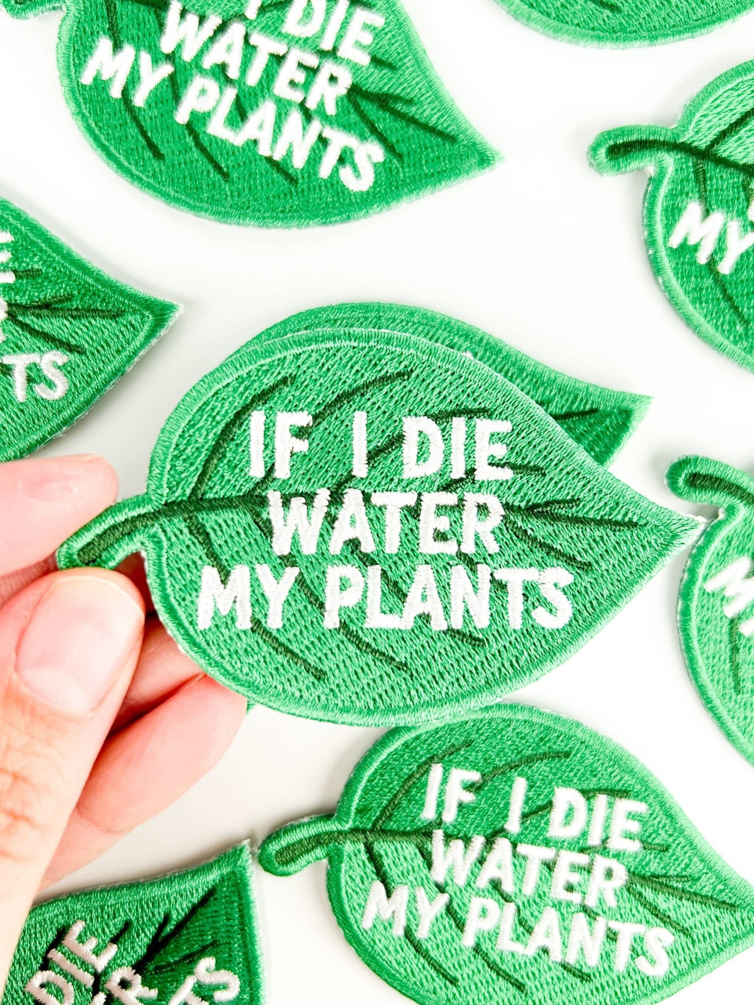 "If I Die Water My Plants" Embroidered Patch (Plant Lover) - Wander Together Outfitters