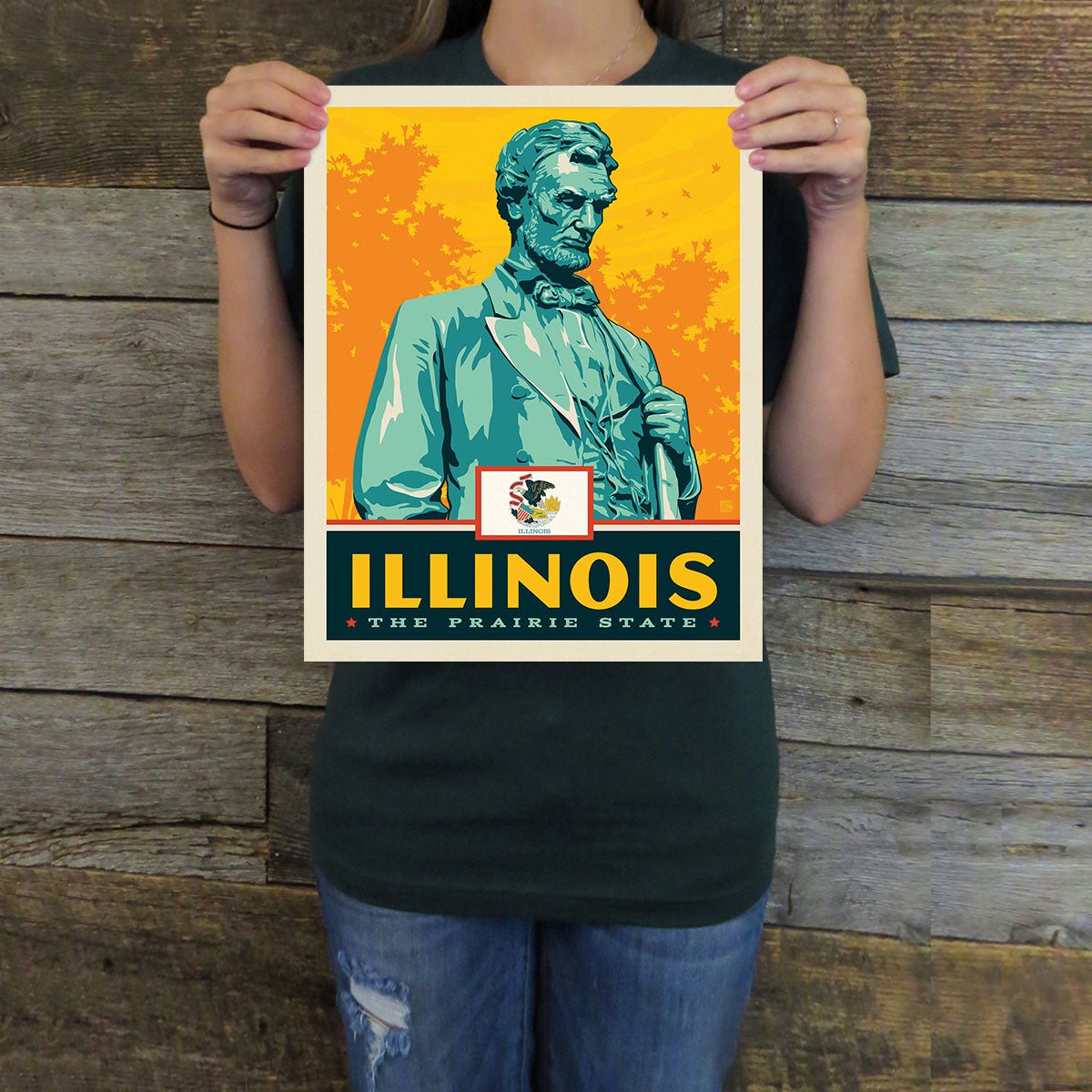 Illinois (State Pride) Art Print - Wander Together Outfitters