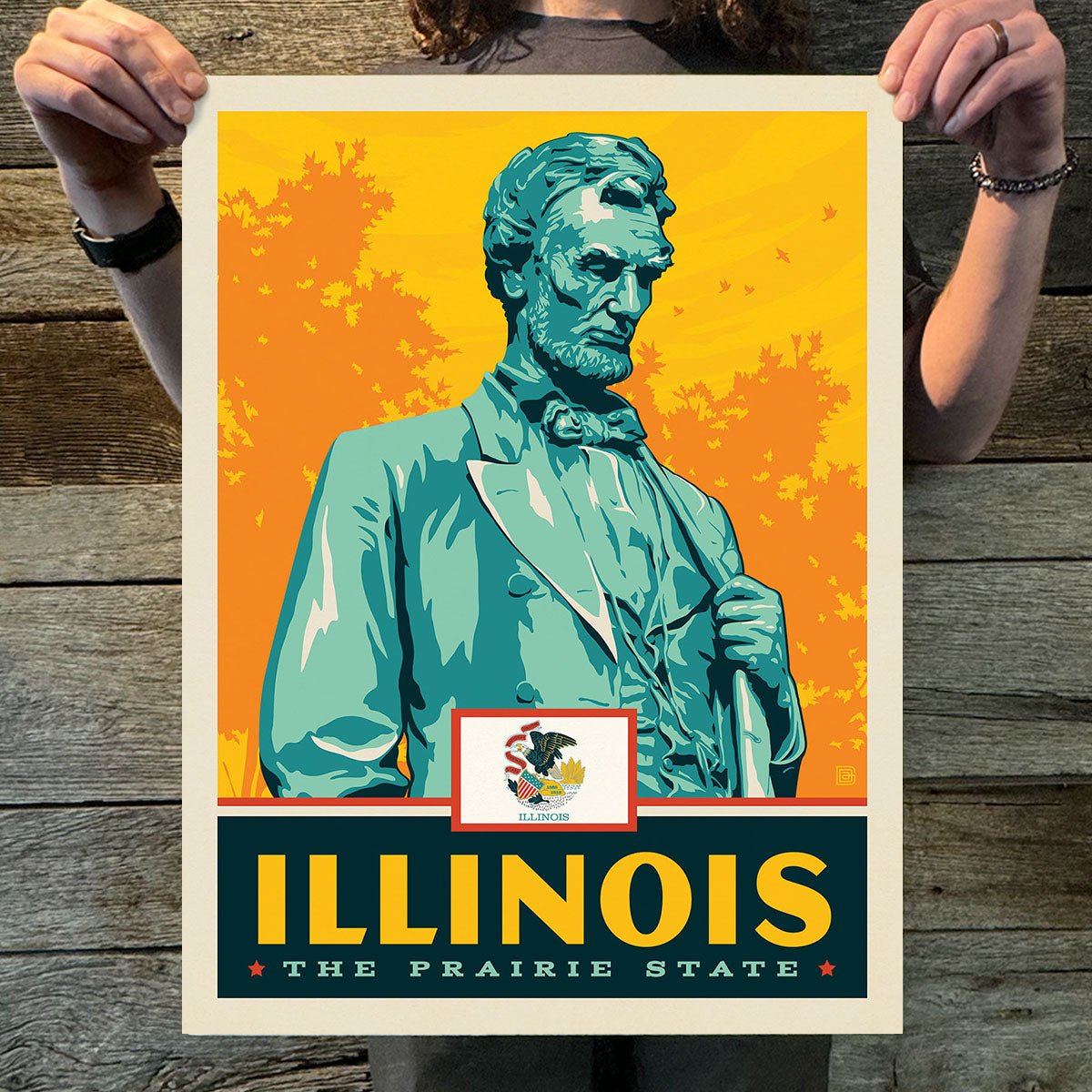 Illinois (State Pride) Art Print - Wander Together Outfitters