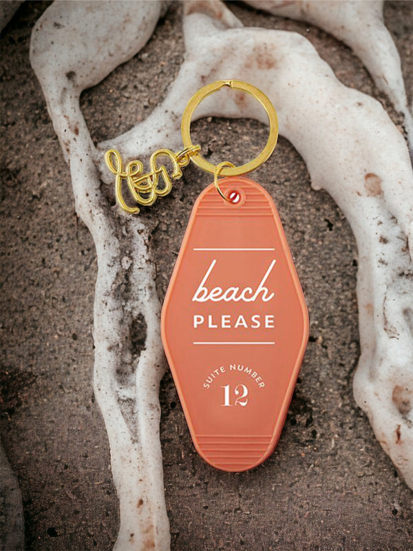 “Beach Please” Motel Key Tag