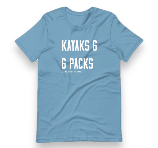 "Kayaks and 6 Packs" Unisex T Shirt (CLEARANCE)