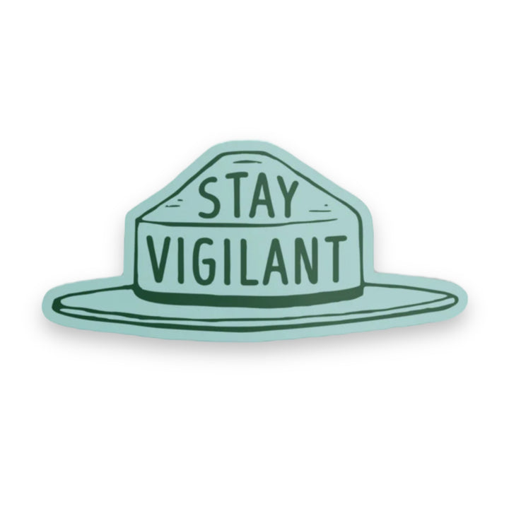 Stay Vigilant Smokey Bear Hat Sticker