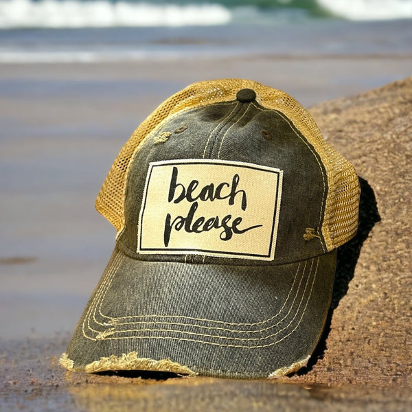 "Beach Please" Caps-various styles