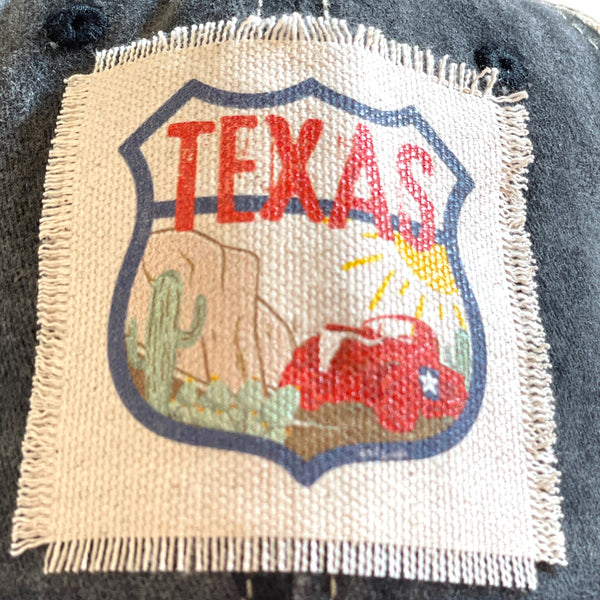 “Texas” Patch Distressed Trucker Hat