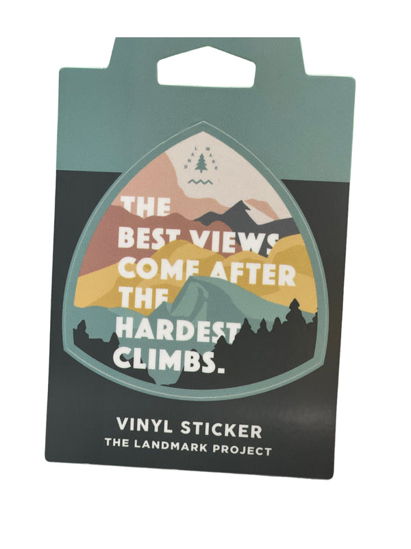 “Best Views Come After The Hardest Climbs” Decal Sticker