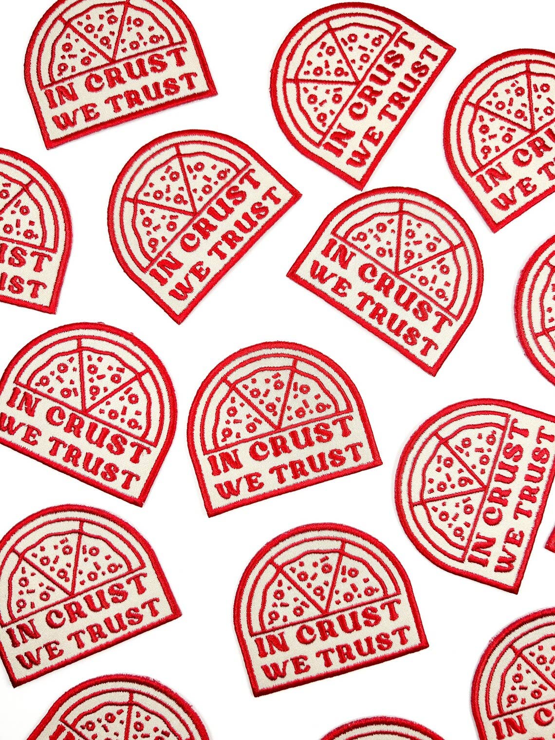 In Crust We Trust Embroidered Iron On Patch - Wander Together Outfitters