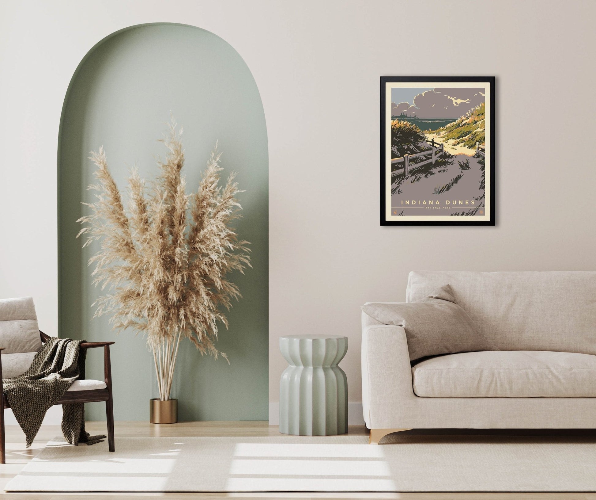 Indiana Dunes National Park: Lake Breeze (63 National Parks) Art Print - Wander Together Outfitters