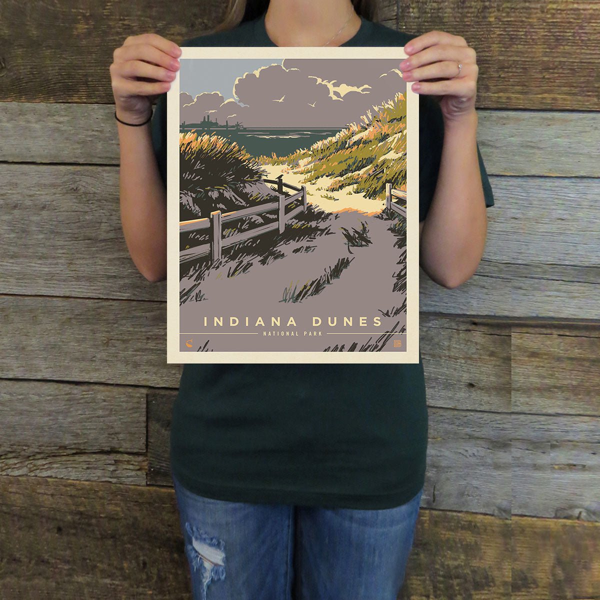 Indiana Dunes National Park: Lake Breeze (63 National Parks) Art Print - Wander Together Outfitters