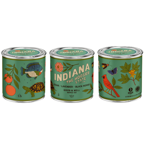 Indiana State Candle (Cedar, Lavender, Pepper) - Wander Together Outfitters