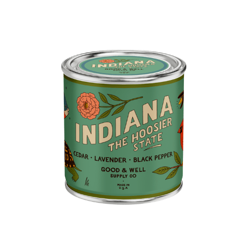Indiana State Candle (Cedar, Lavender, Pepper) - Wander Together Outfitters