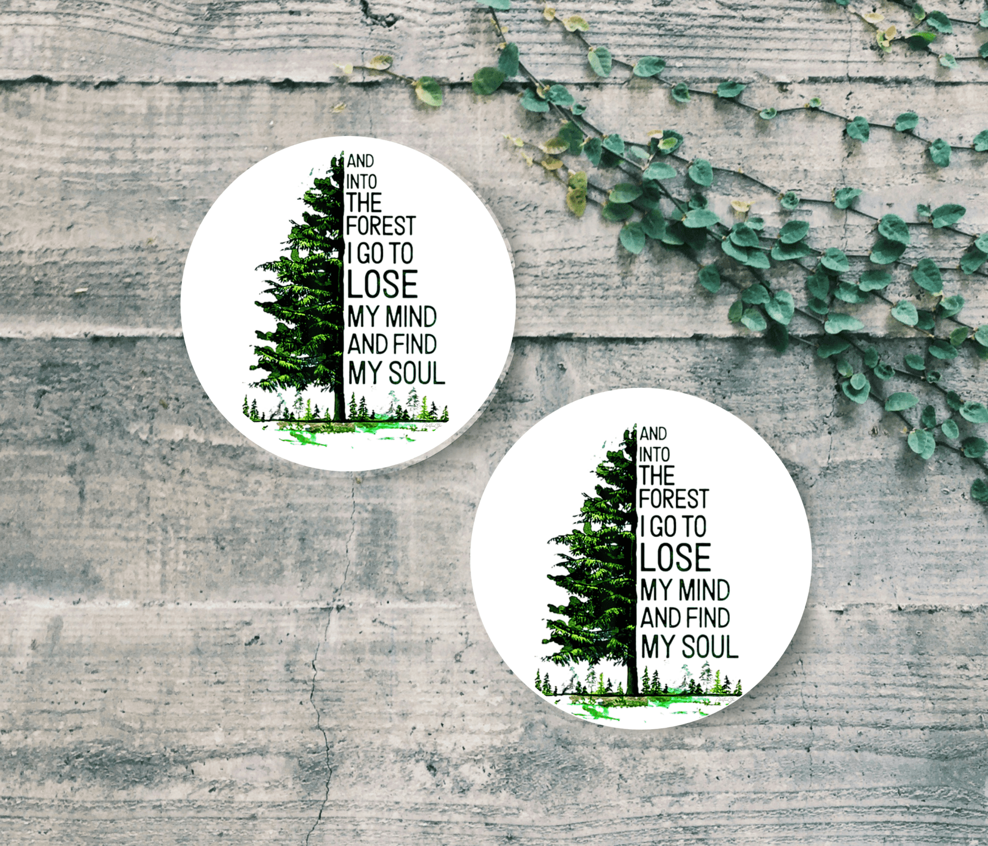 Into the Forest, I Go" Neoprene Car Coasters - Wander Together Outfitters