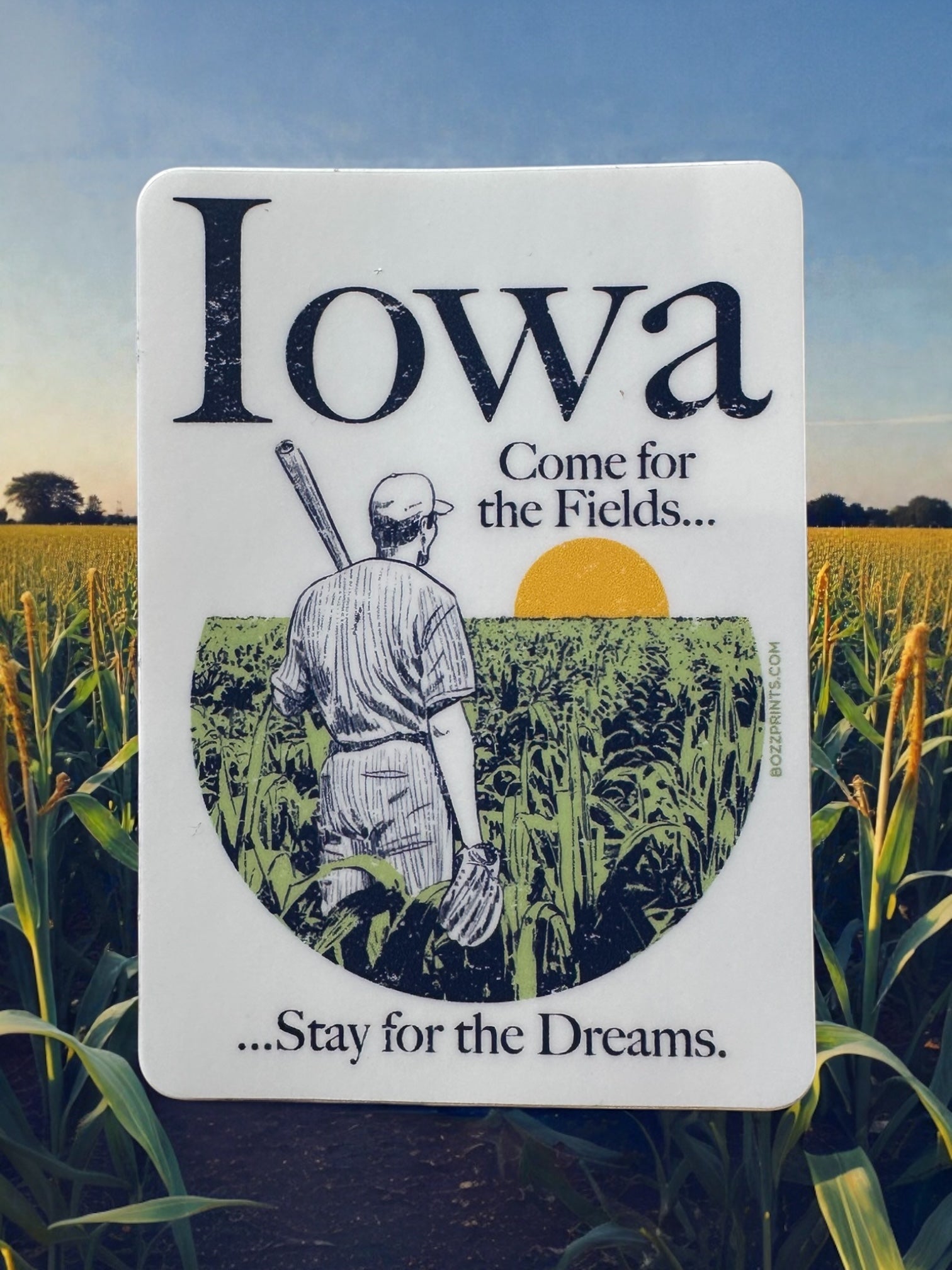 "Iowa Come for the Fields..." Vinyl Sticker - Wander Together Outfitters
