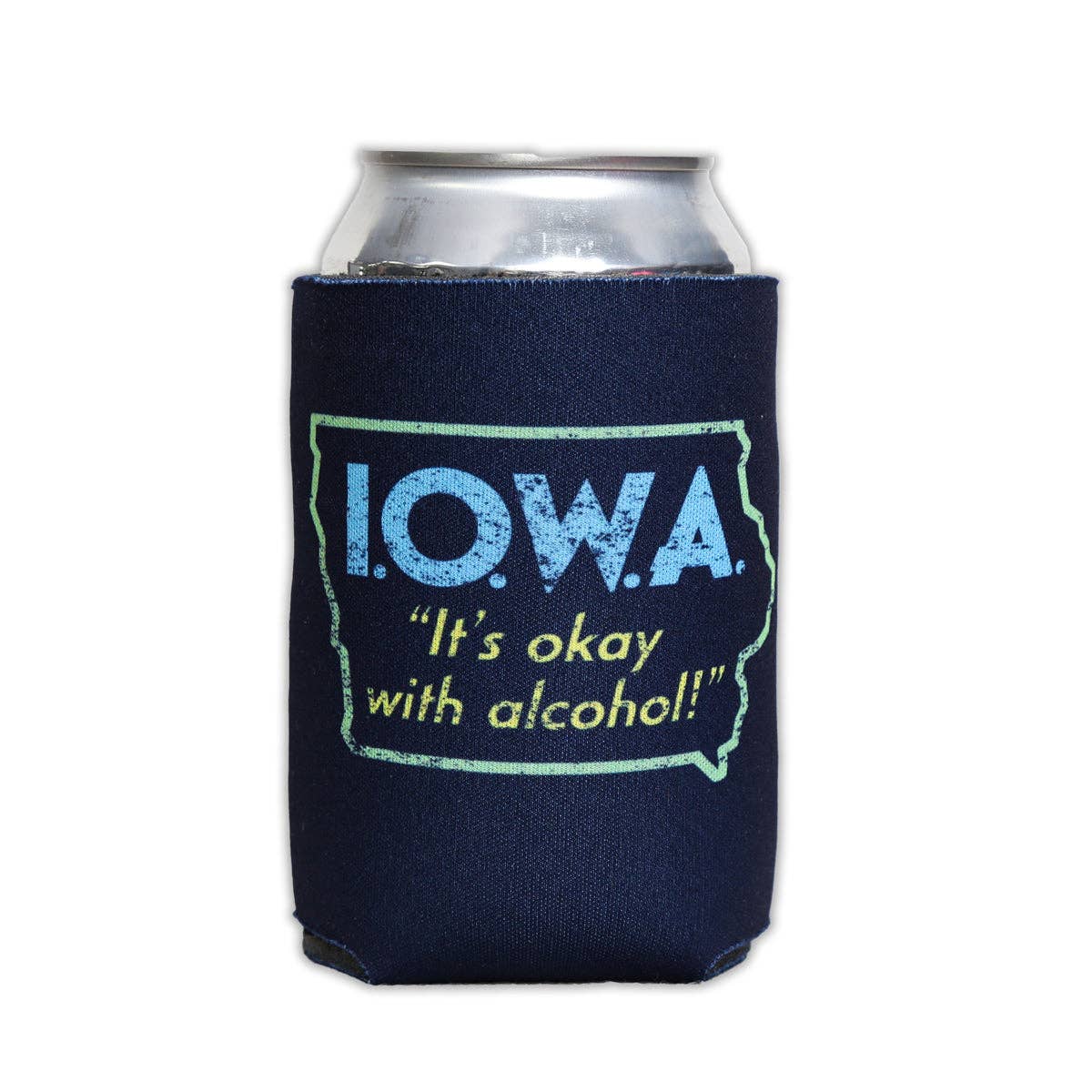 “I.O.W.A It's Okay With Alcohol” Drink Sleeve Can Cooler Koozie - Wander Together Outfitters