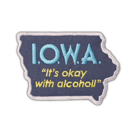 “IO.W.A. It's Okay With Alcohol” Iron On Patch - Wander Together Outfitters