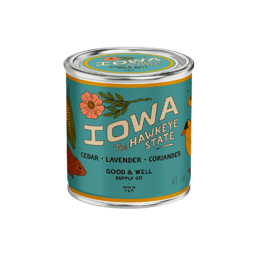 Iowa State Candle (Cedar, Lavender, Coriander) - Wander Together Outfitters