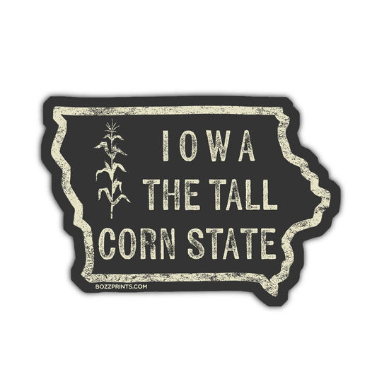 "Iowa The Tall Corn State" Vinyl Sticker - Wander Together Outfitters