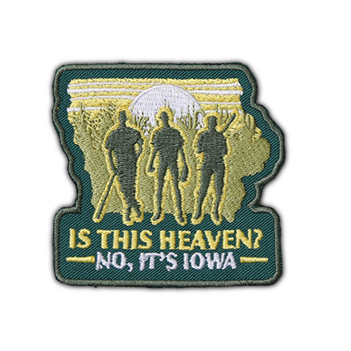 "Is This Heaven? No, It's Iowa" Iron On Patch - Wander Together Outfitters