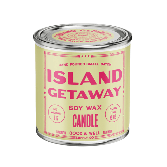 Island Getaway Happy Place Candle (Pineapple, Melon, Coconut. Musk) - Wander Together Outfitters