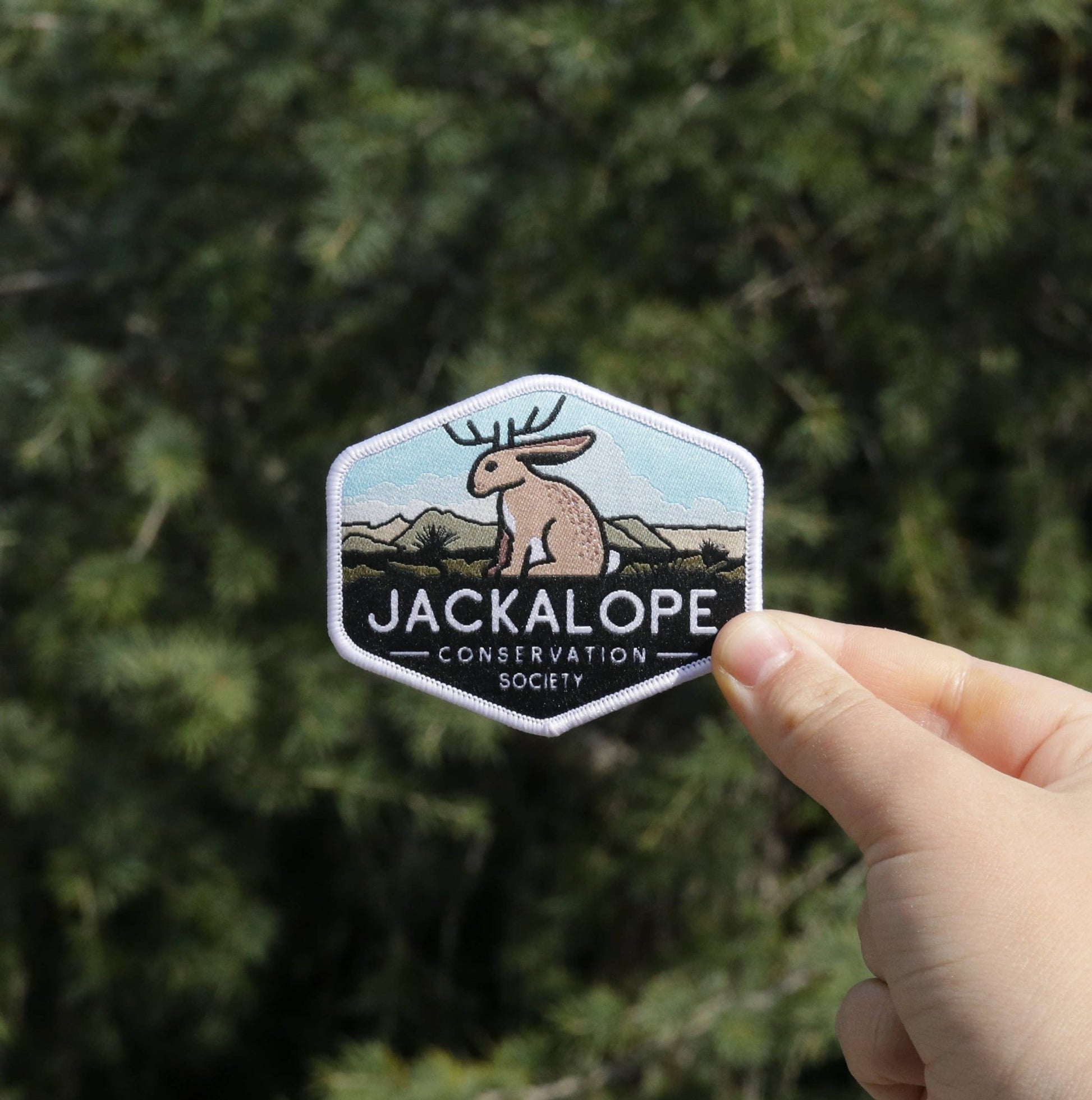 Jackalope Conservation Society Iron On Woven Patch - Wander Together Outfitters