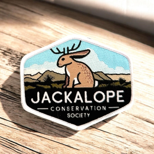 Jackalope Conservation Society Iron On Woven Patch - Wander Together Outfitters