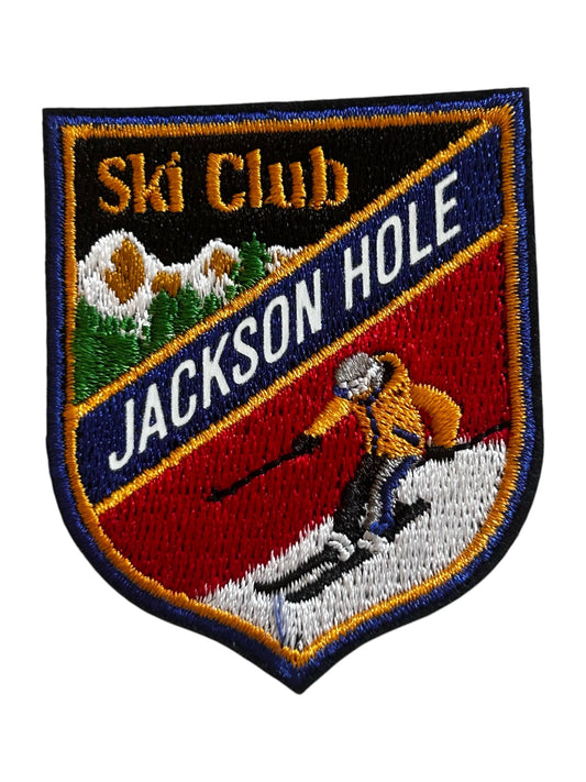 "Jackson Hole Ski Club" Embroidered Iron On Patch Winter Sports - Wander Together Outfitters