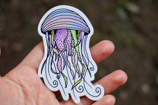 Jellyfish Sticker - Ocean Sticker - Wander Together Outfitters
