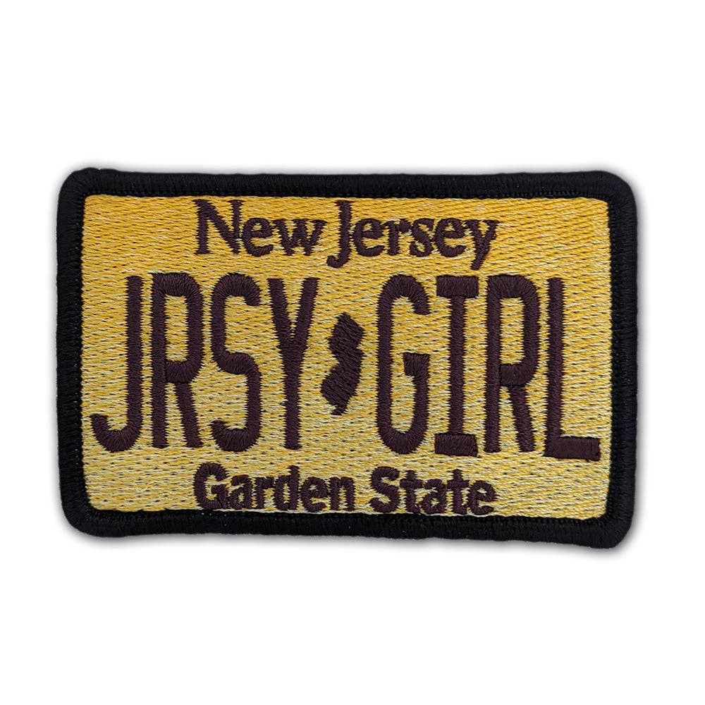 "Jersey Girl" License Plate Iron On Patch - Wander Together Outfitters