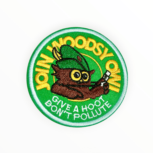 "Join Woodsy Owl" Round Iron On Patch - Wander Together Outfitters
